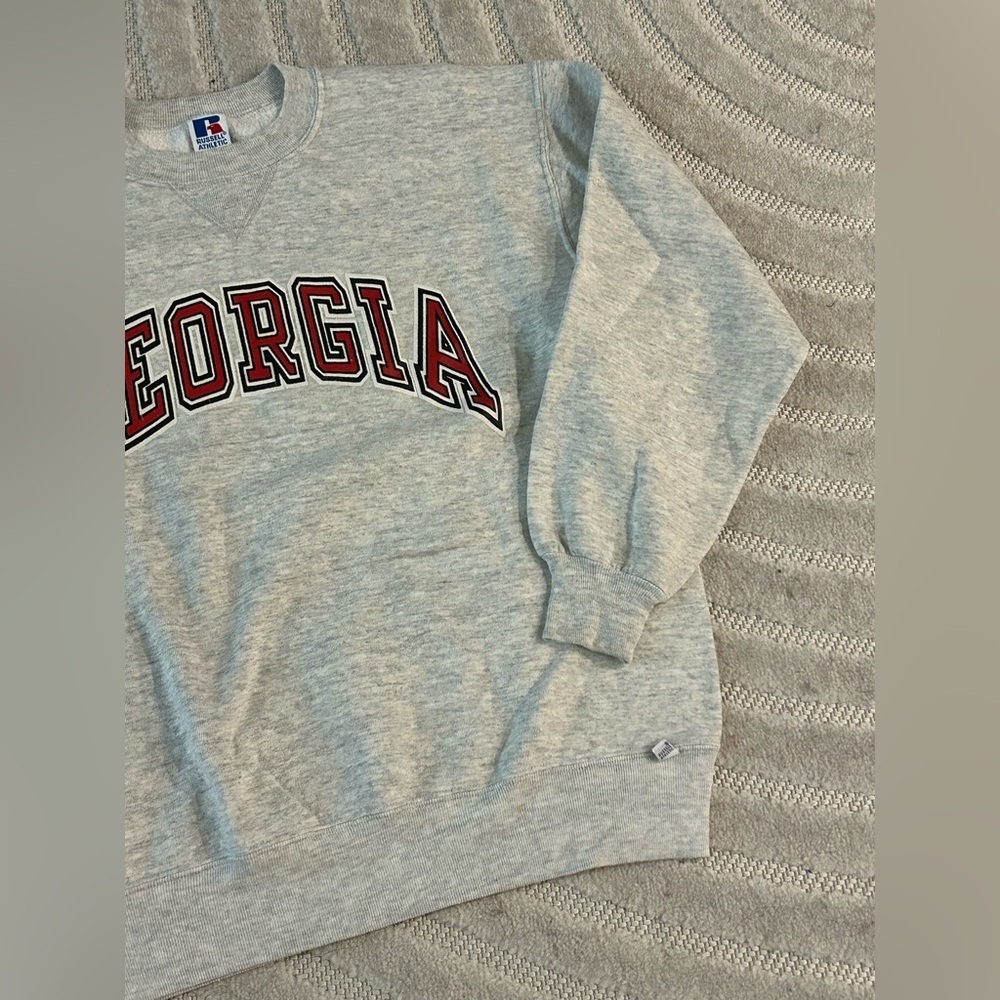 Vintage Russell Athletic University of Georgia Bulldogs Crewneck Sweatshirt - XL - Picture 3 of 9